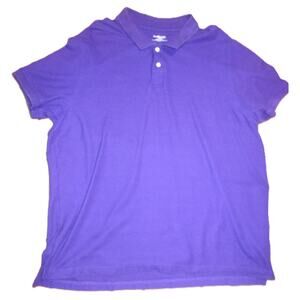 Sun River Men's Polo Shirt Purple Short Sleeves Cotton Blend Size XXL